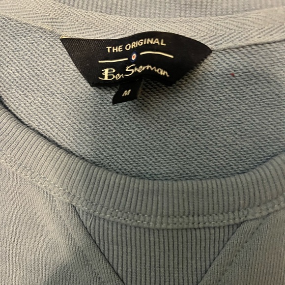 BEN SHERMAN BLUE COLOURBLOCK SWEATSHIRT - Picture 3 of 6